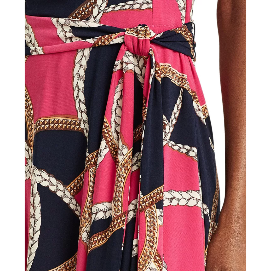Lauren Ralph Lauren Women's Tie-Waist Jersey Dress Size 4 Petite