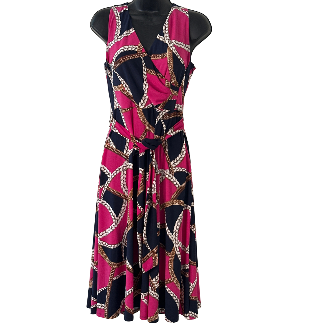 Lauren Ralph Lauren Women's Tie-Waist Jersey Dress Size 4 Petite