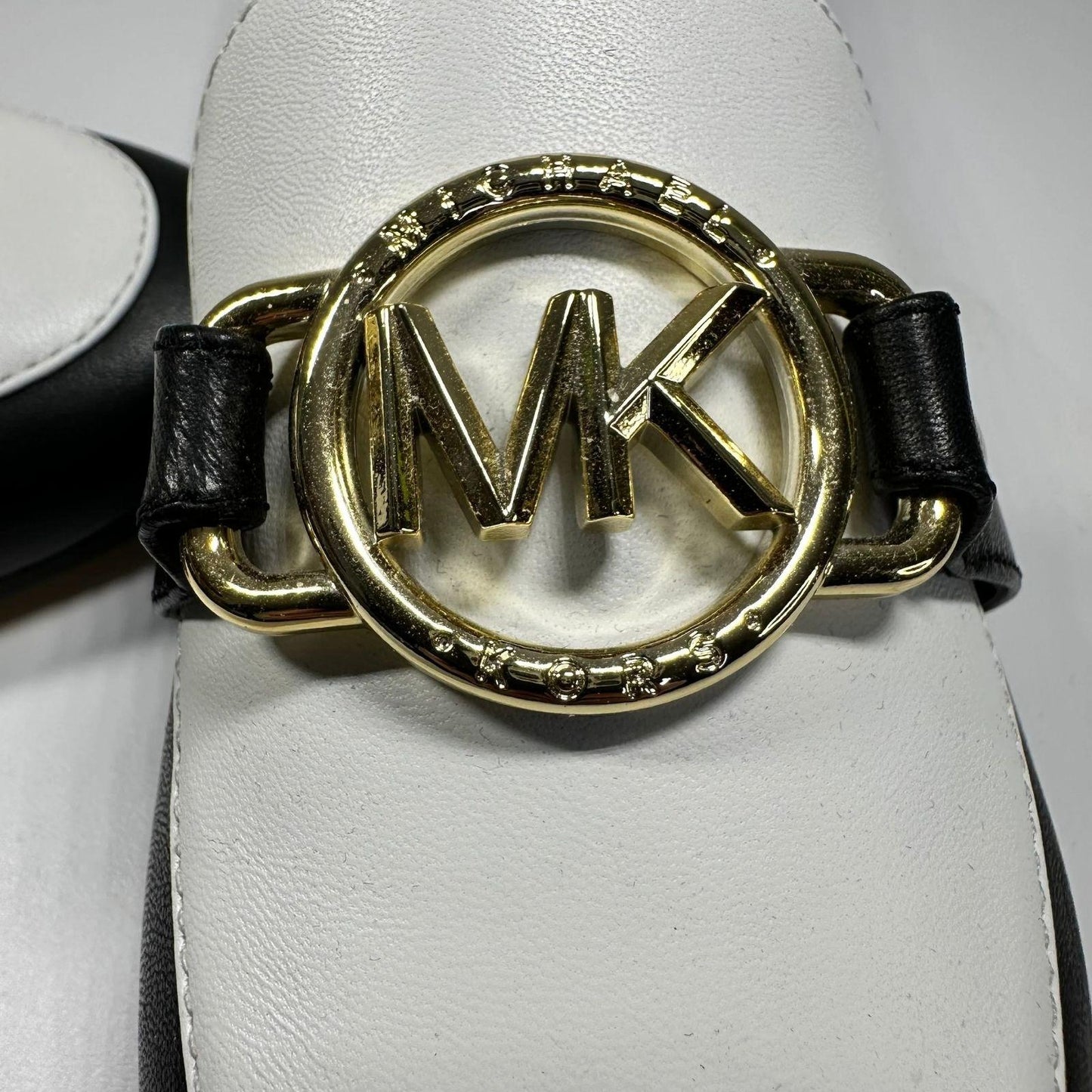 MICHAEL MICHAEL KORS Loafers Women's 5.5 Rory Flats Black White Leather