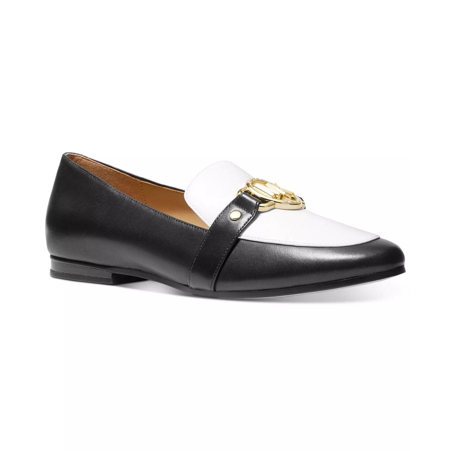 MICHAEL MICHAEL KORS Loafers Women's 5.5 Rory Flats Black White Leather