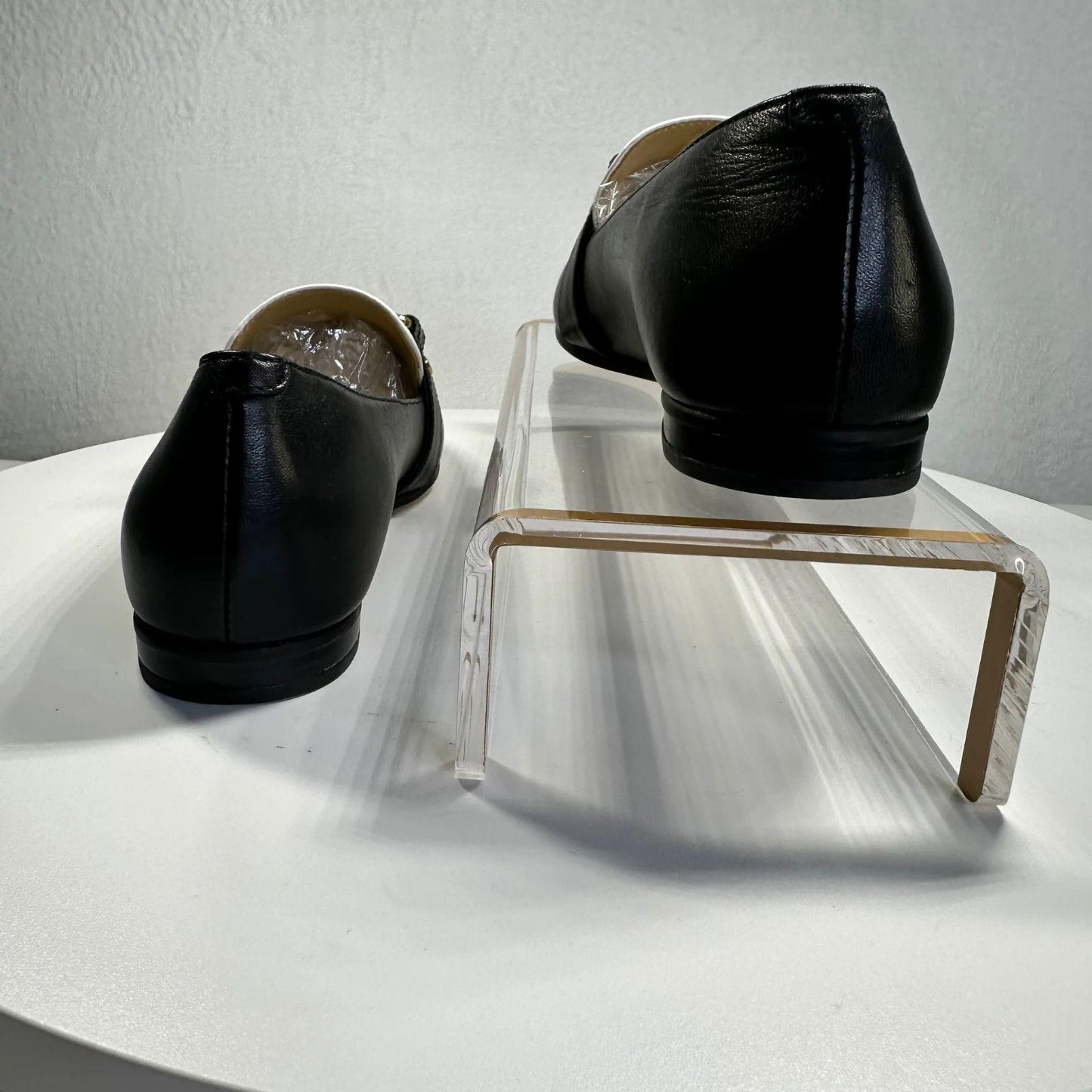 MICHAEL MICHAEL KORS Loafers Women's 5.5 Rory Flats Black White Leather