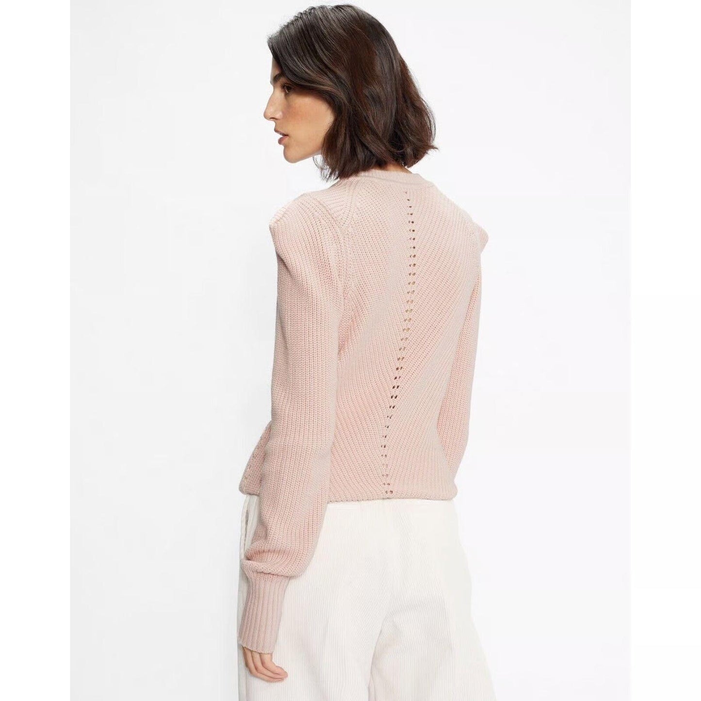 Ted Baker Sunniie Sweater Women's 10 Jumper Puff Shoulder Light Pink