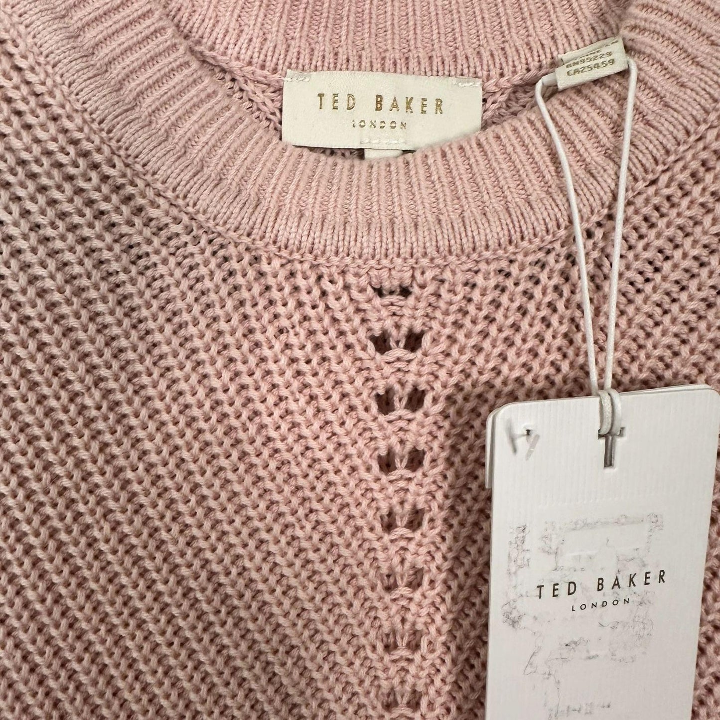 Ted Baker Sunniie Sweater Women's 10 Jumper Puff Shoulder Light Pink