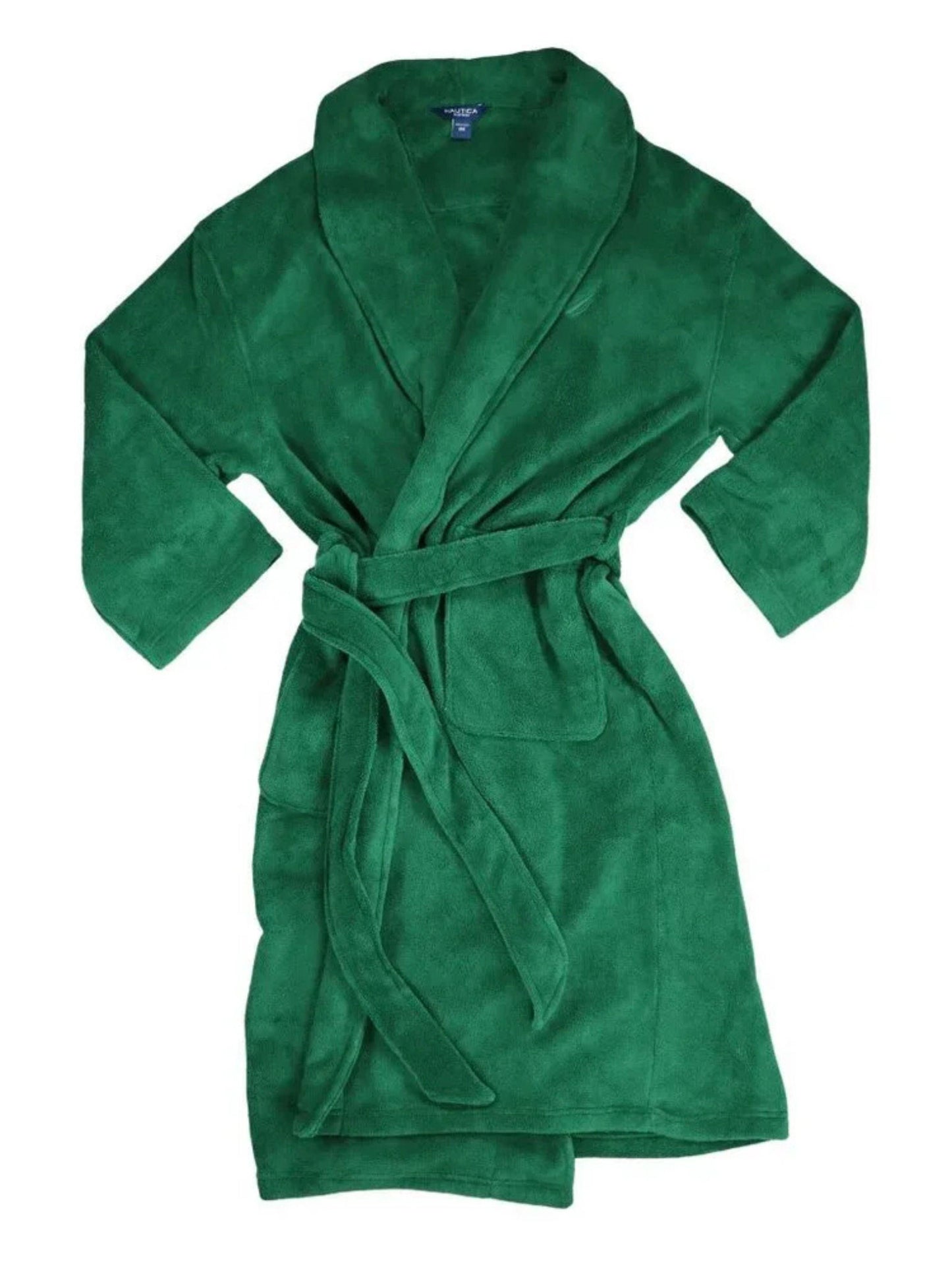 Nautica Men's Classic Fit One Size Robe Plush Microfiber Shawl Collar