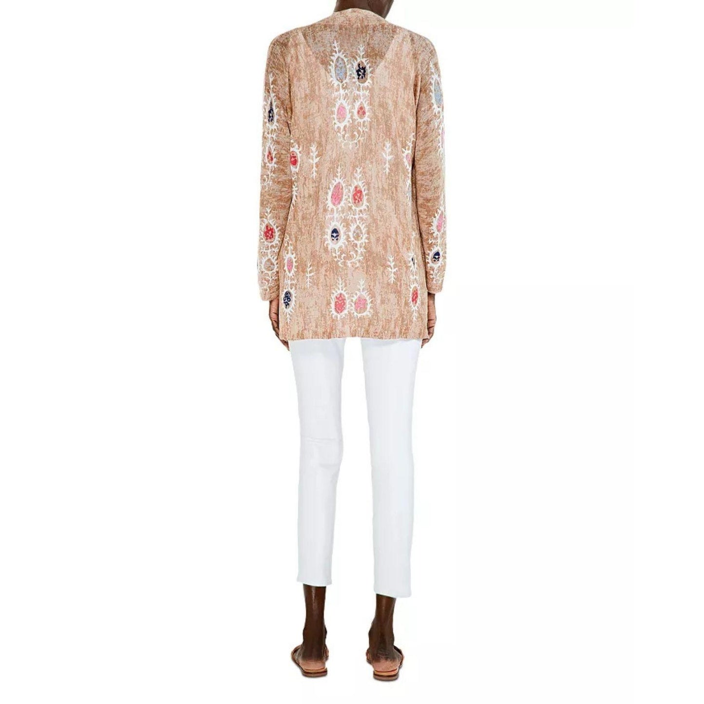 Nic & Zoe Cardigan OVERSIZED Women's Extra Small Linen Blend Summer Escape