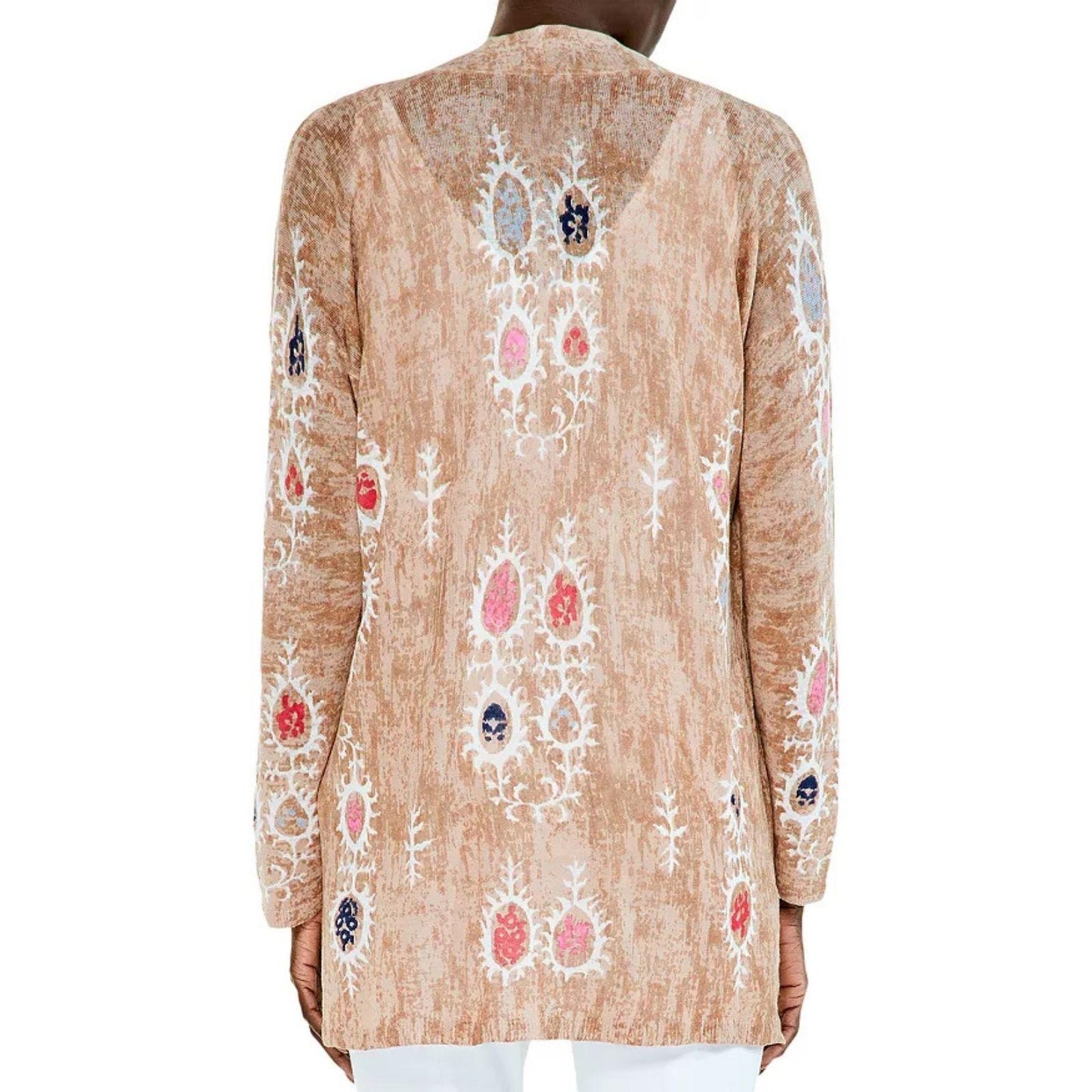 Nic & Zoe Cardigan OVERSIZED Women's Extra Small Linen Blend Summer Escape