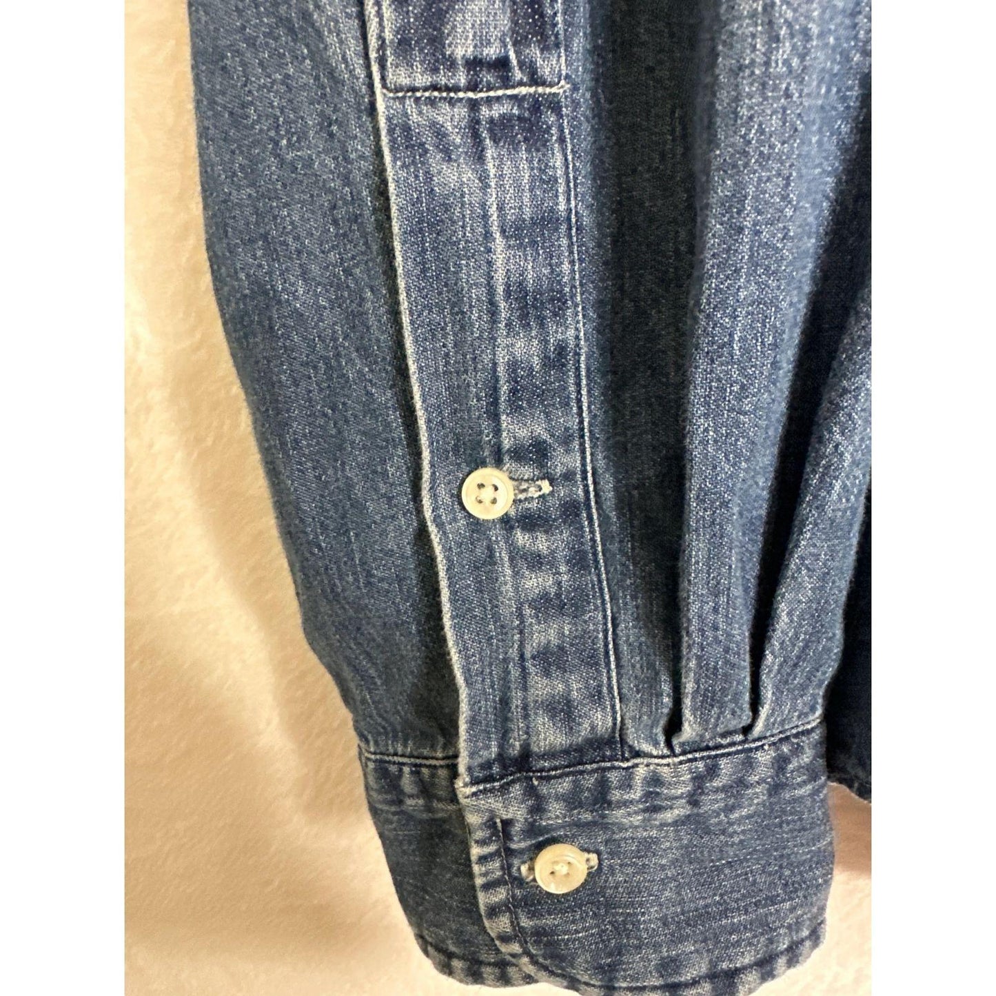 Polo Ralph Lauren Shirt 2XL Men's Chambray Denim Oxford Flesh Pony Classic Fit Preppy