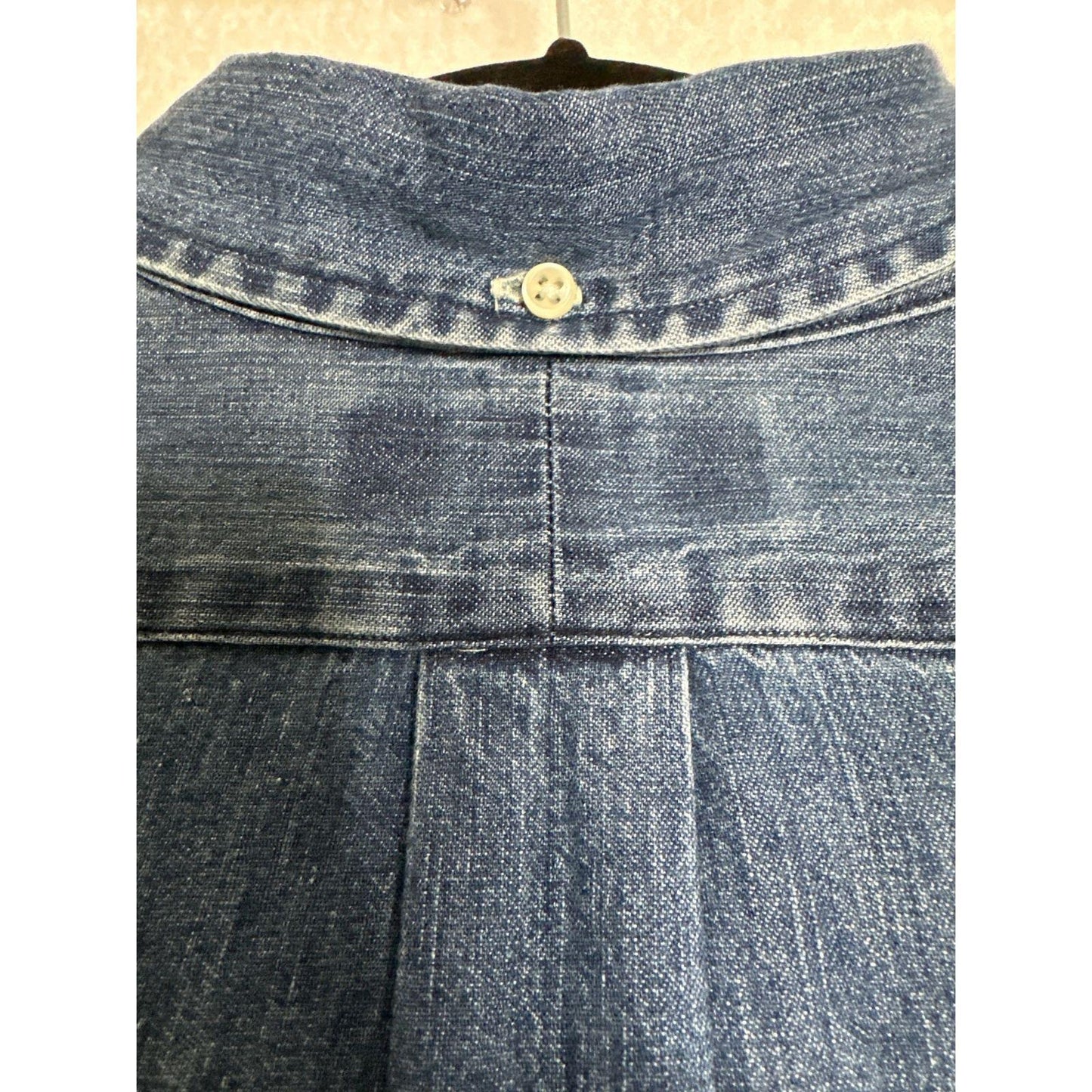 Polo Ralph Lauren Shirt 2XL Men's Chambray Denim Oxford Flesh Pony Classic Fit Preppy