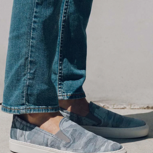 Soludos Sneakers Men's Size 11 Algarve Camo Canvas Gray & Blue