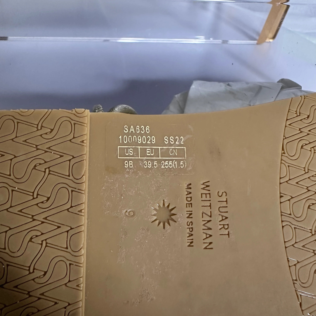 Stuart Weitzman Women's Pearl Knot Demi Wedge Thong Sandals Size 9