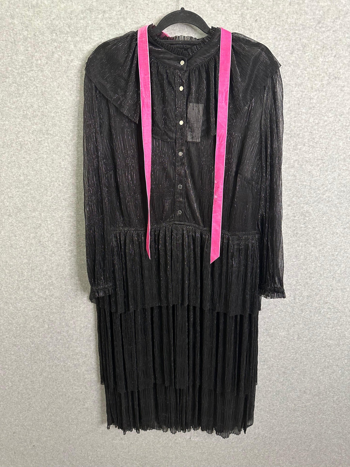 Studio Park X Shawn Killinger Metallic Pleated Tiered Dress Women's Size 2X