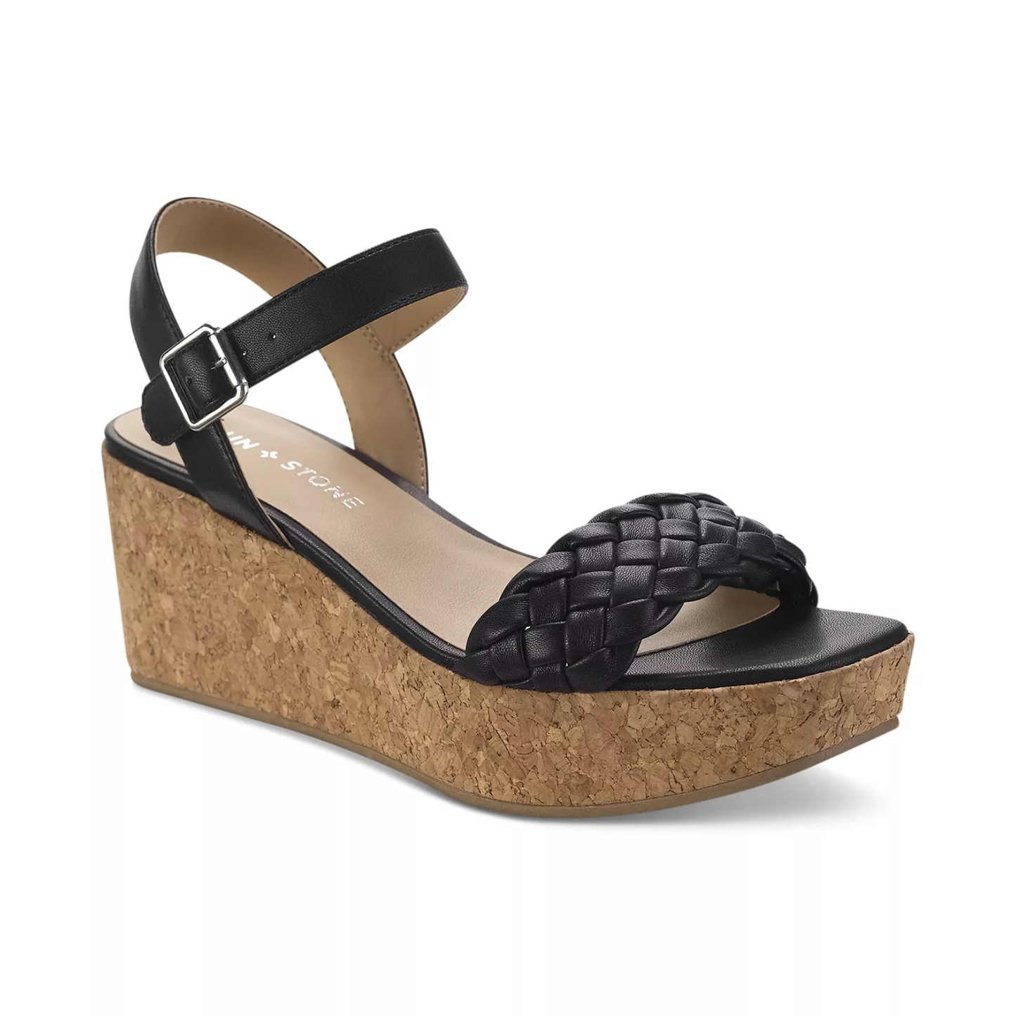 Sun + Stone Allvina Woven Wedge Sandals Women's Size 8.5 Blush