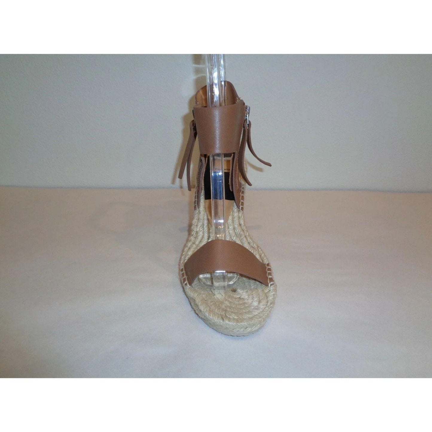 Sz. 8 Dolce Vita Gisele Sandals Size 8 Women's Wedge Espadrilles Leather Caramel