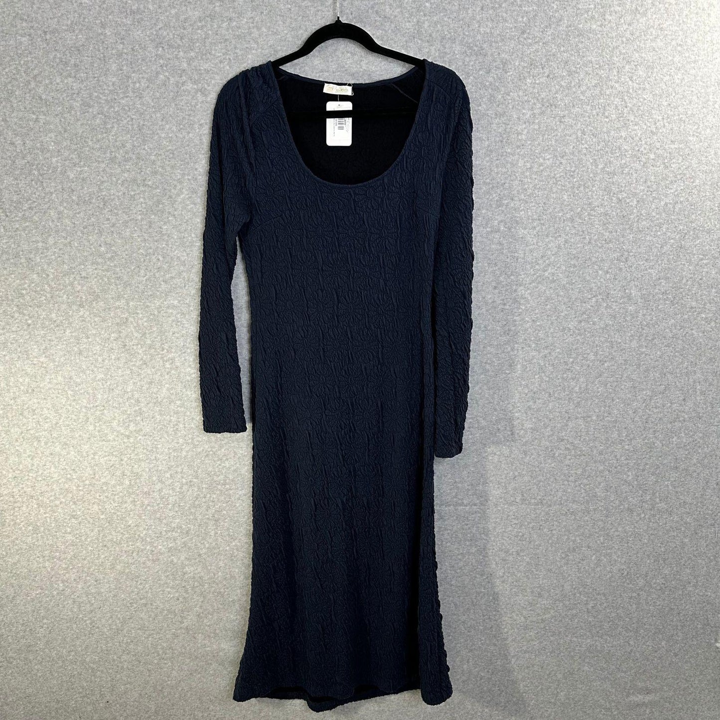 Stine Goya Orchid Midi Dress Women's Medium Navy Blue