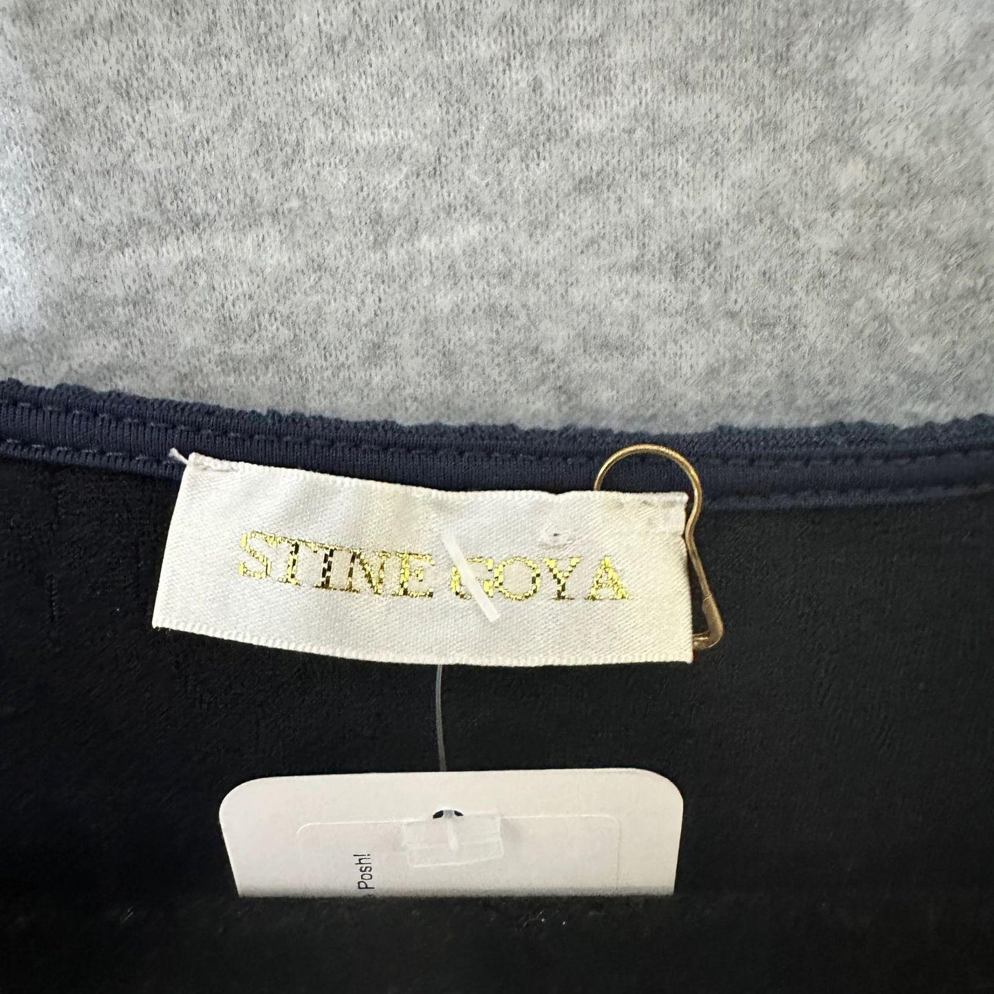 Stine Goya Orchid Midi Dress Women's Medium Navy Blue