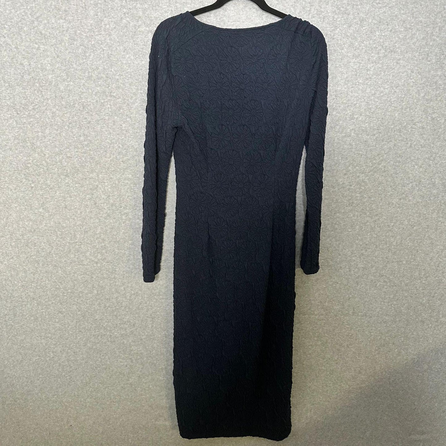 Stine Goya Orchid Midi Dress Women's Medium Navy Blue