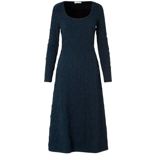 Stine Goya Orchid Midi Dress Women's Medium Navy Blue