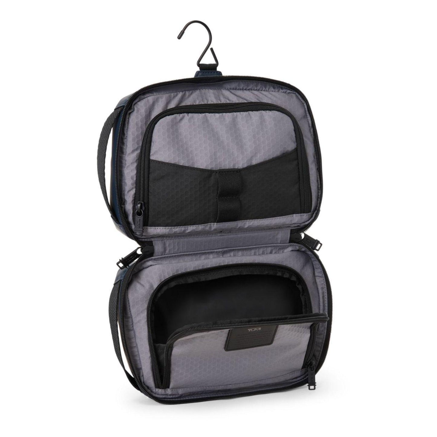 TUMI Alpha Bravo Response Travel Kit  Men’s Toiletry Bag Hanging Organizer Navy Blue