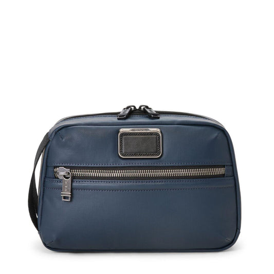TUMI Alpha Bravo Response Travel Kit  Men’s Toiletry Bag Hanging Organizer Navy Blue