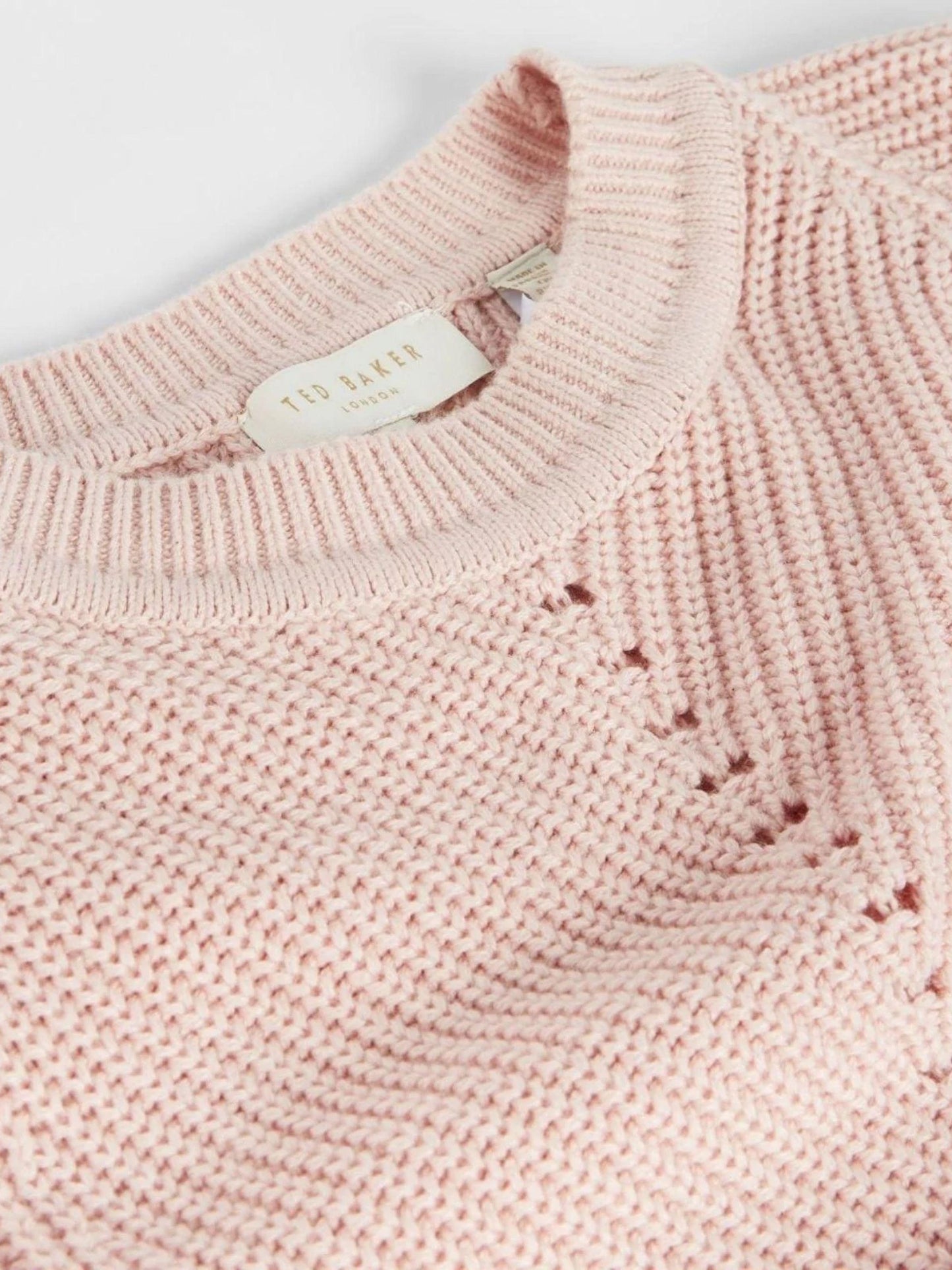 Ted Baker Sunniie Sweater Jumper Puff Shoulder Light Pink Women's Size 10