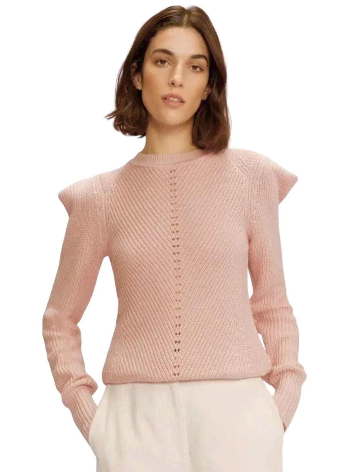 Ted Baker Sunniie Sweater Jumper Puff Shoulder Light Pink Women's Size 10