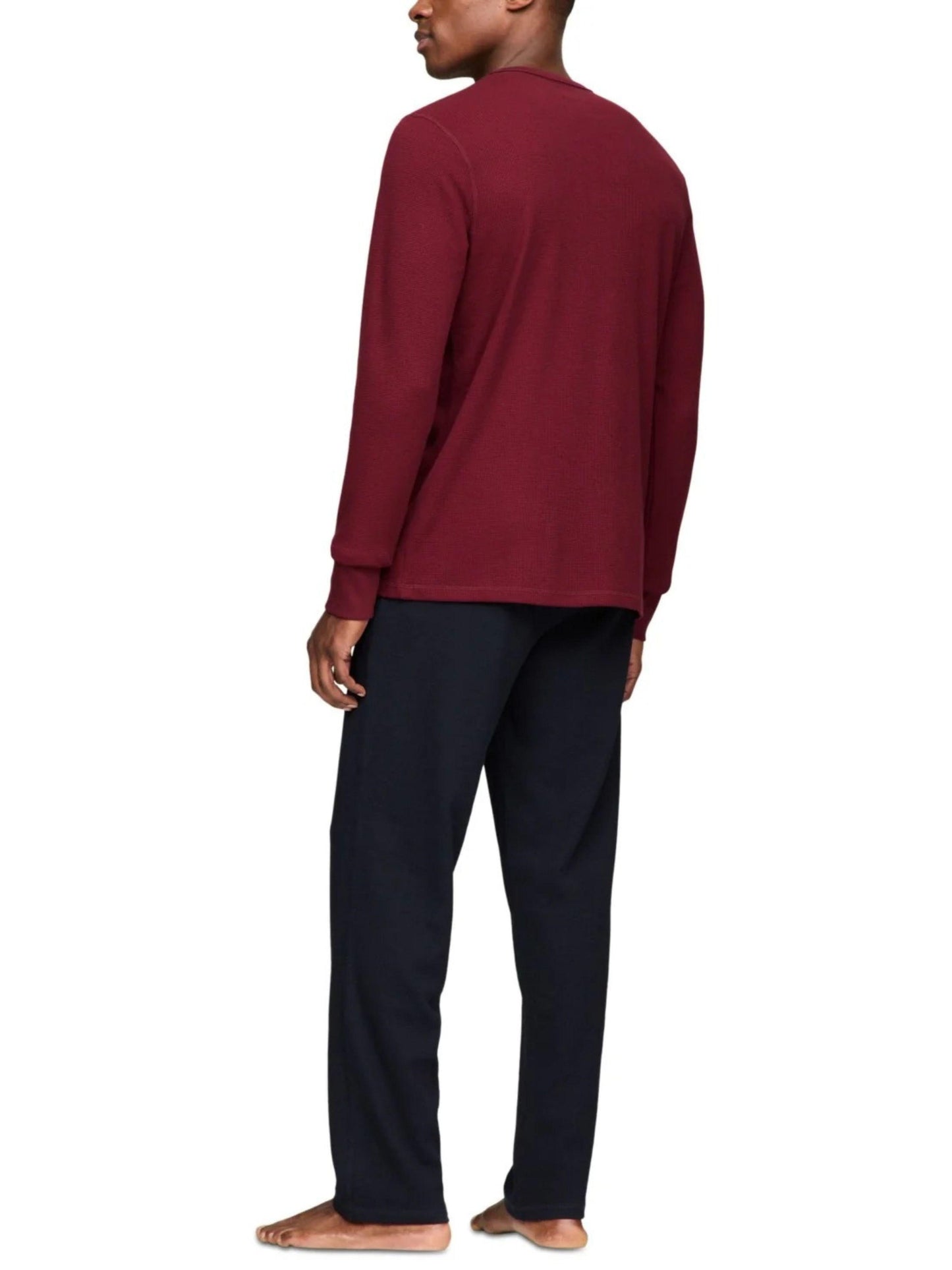Tommy Hilfiger Men's Thermal Logo Long-Sleeve Pajama Shirt Size Medium