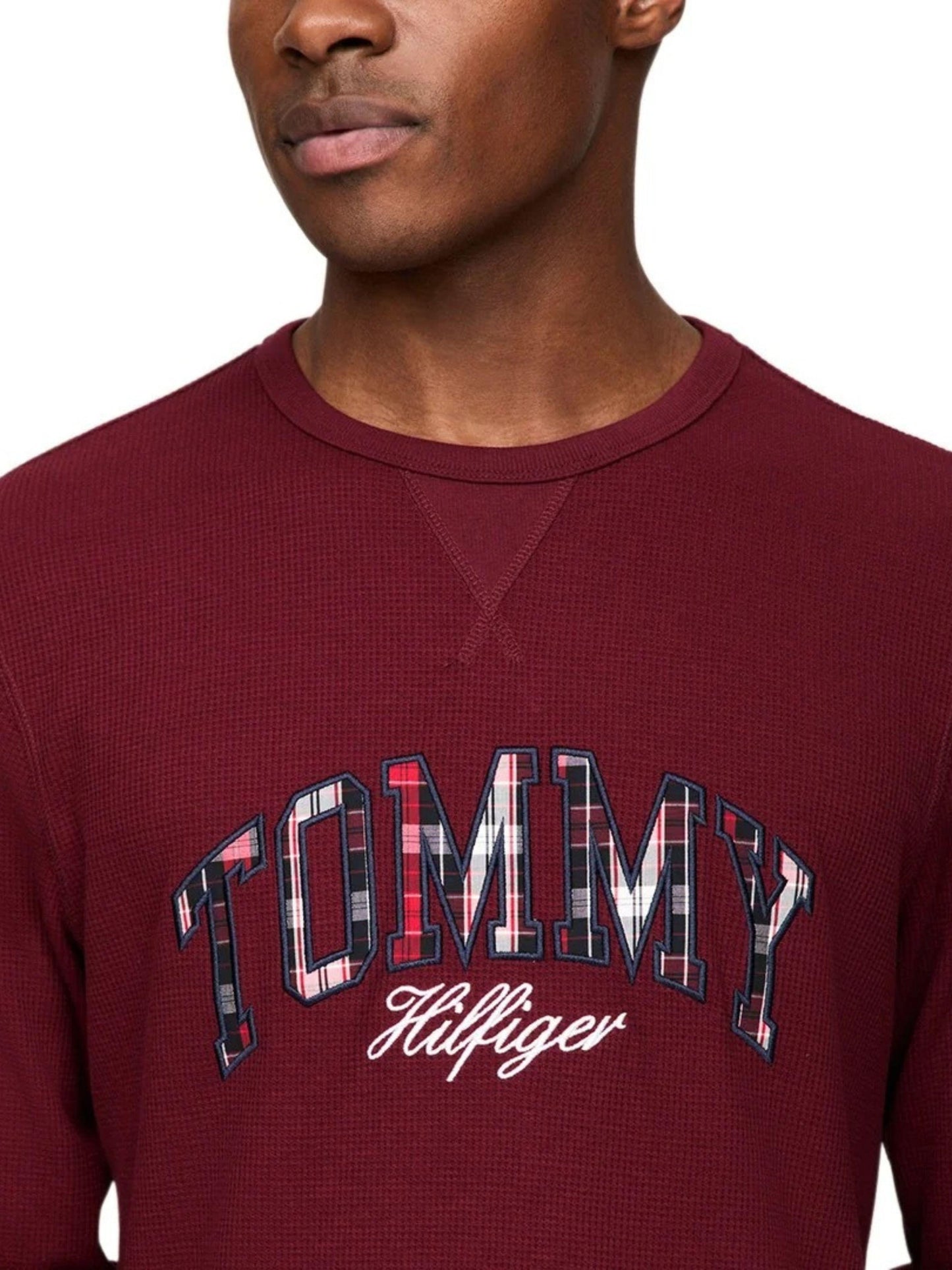Tommy Hilfiger Men's Thermal Logo Long-Sleeve Pajama Shirt Size Medium