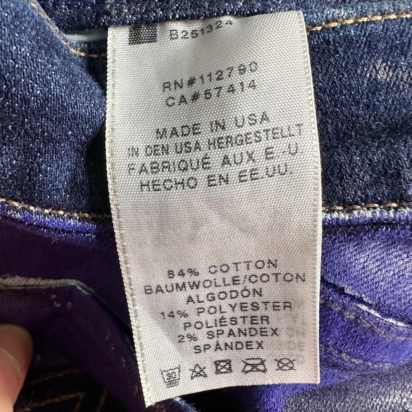 True Religion Jeans Women's Size 29 Hallie Mid Rise Super Skinny Painted USA Made Limited Production