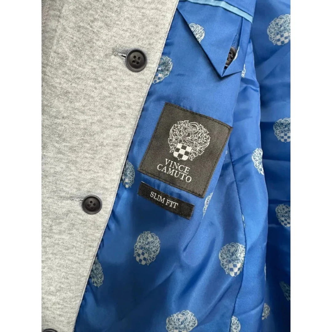 Interior lining showing brand label on a gray background 