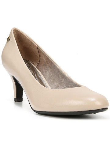 Life Stride Parigi Pumps Women's 7.5 Slip On Kitten Heels Taupe