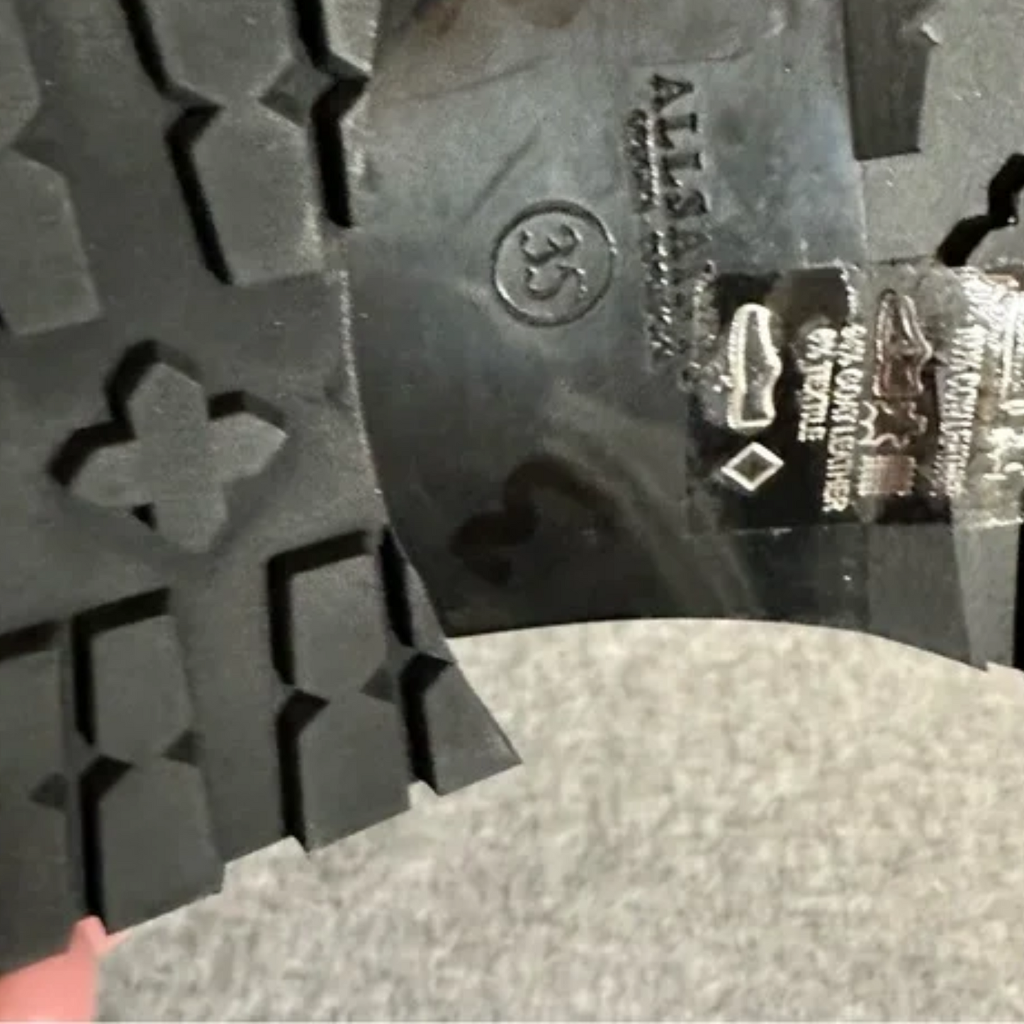 bottom of boot showing EU Size 35