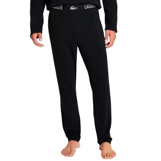 Reserved Lacoste Jersey Pajama Pants Men's Medium Black Classic-Fit Straight-Leg