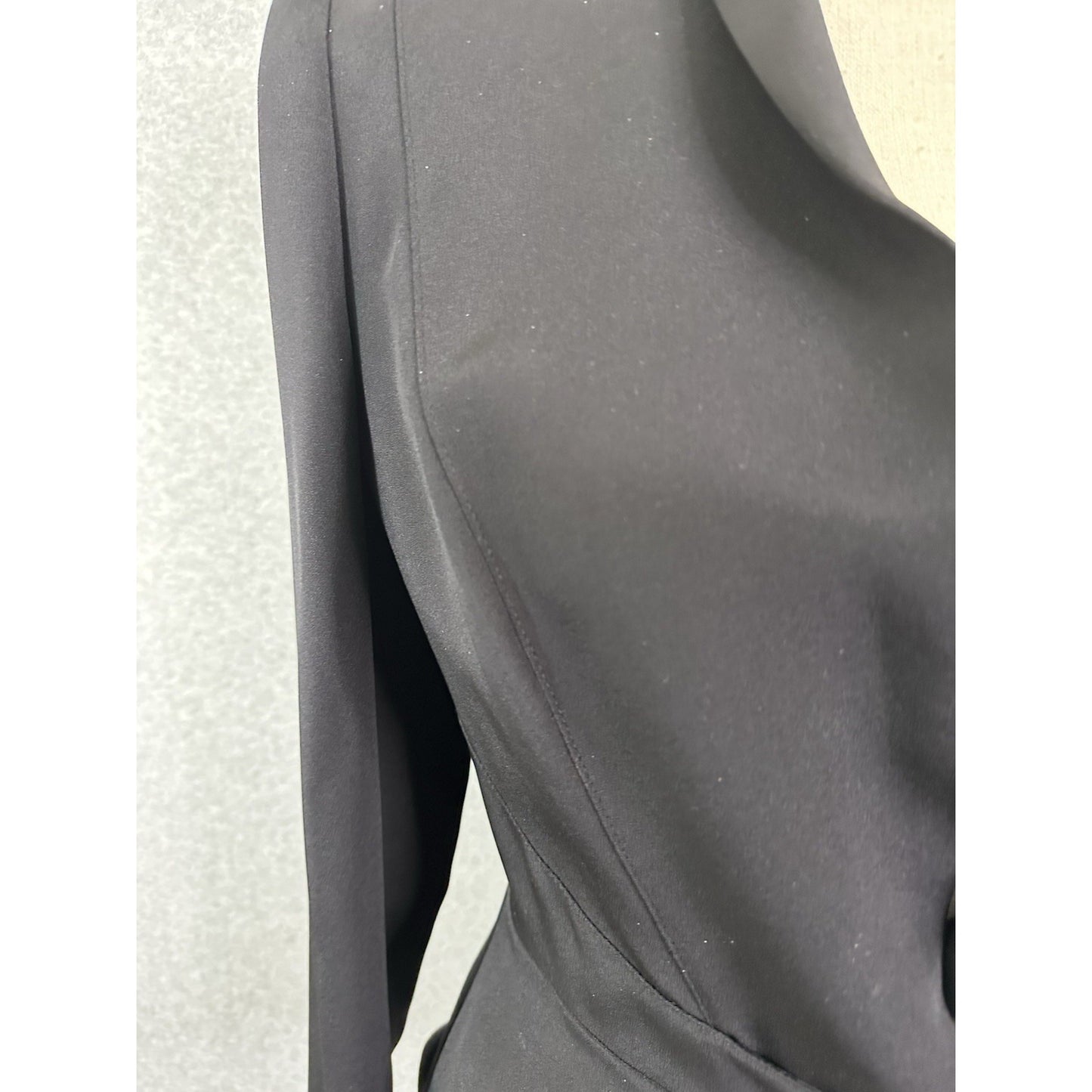 Escada Silk Blazer Black Tuxedo Jacket Jeweled Brooch Button Closure Fitted Waist Size EU 34 US 4