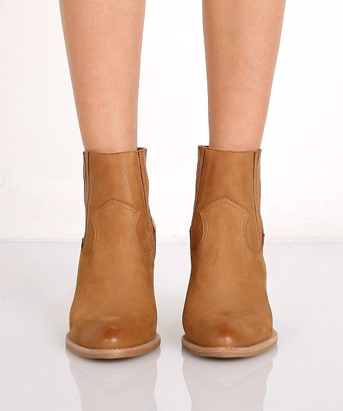 Dolce Vita Ankle Boots Women's Size 10 M Booties Nubuck Leather Stacked Open Heel