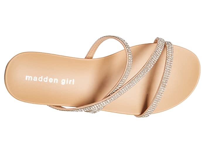 MADDEN GIRL Candy-R Rhinestone Sandals Women's 7.5 Strappy Footbed